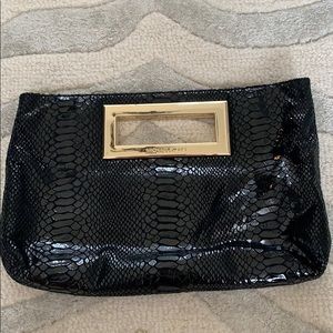 Black snakeskin Michael Kors clutch